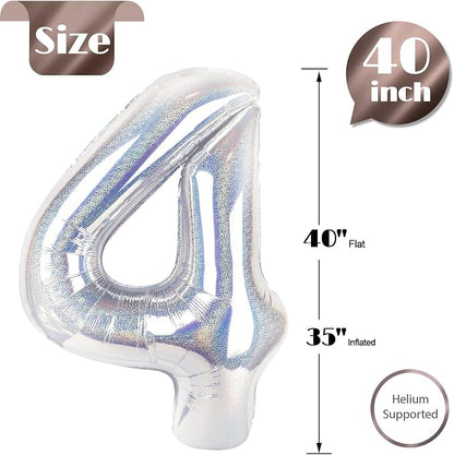 Laser Silver 4 Balloon - Image 5