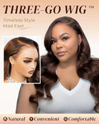 Arabella 13x6 Chocolate Brown Lace Front Wig Human Hair HD Transparent Body Wave Lace Front Wigs Human Hair Pre Plucked Glueless Frontal Brown Wig Human Hair 20 Inch