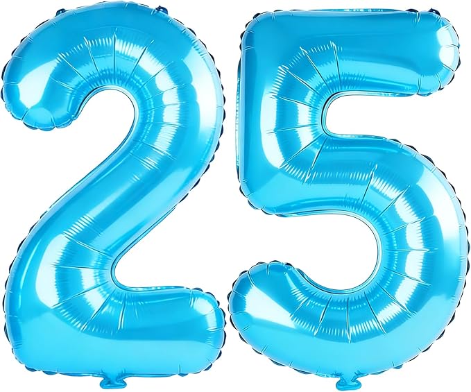 40 Inch Number 25 Balloons for 25th Birthday Party Decorations, 0-100 Jewelry by FOBELEC