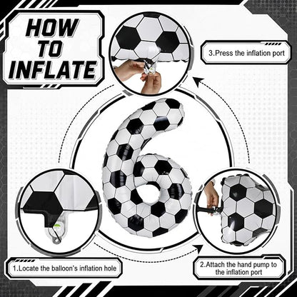 Big Soccer 6 Balloons, 6th Birthday Decorations - Image 8