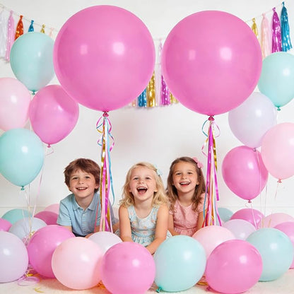 32Pcs Pink Big Balloons 18 Inch, Round Large Latex Party Balloons - Image 5