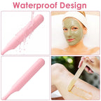 6PCS Silicone Wax Applicator Sticks, Pink Reusable Hard Wax Spurtle Spatula Non-stick Stirring Wand Hair Removal Sticks Applicator Spatula for Home Salon Body Use