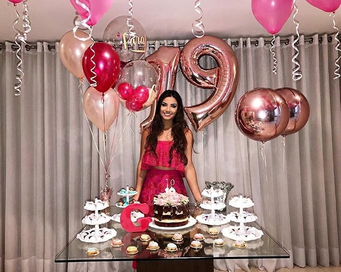Number Balloons 40 Inch Rose Gold 8 Balloon - Image 4