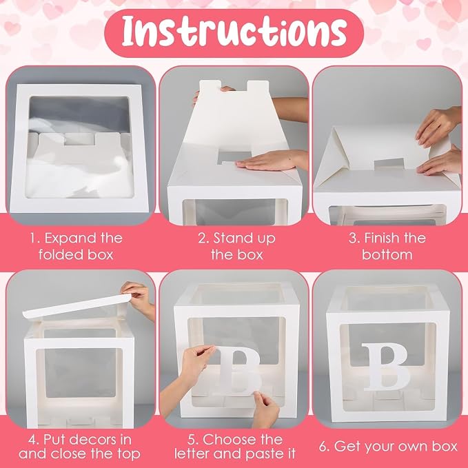 8 Pack Transparent Balloon Boxes - Image 3