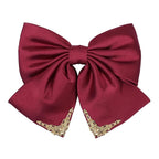 Vintage Palace Style Hair Barrette for women, SHE'S FREE STYLE JUST FOR YOU 14k Gold Plating Bow Hair Clip with Elegant Pearl, Retro Versailles Hair Accessories