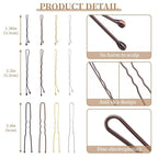 200 Pcs 2.4 Inch U-Shaped Bobby Pins Silver Metal Hair Pins Hair Accessories for Women Stylists Hair Sticks Girl