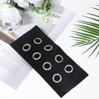 Grommet Headband for Women, Hollow Eyelet Elastic Headband Punk Grunge Y2K Headbands Gothic Rock Y2K Hair Accessories Stretchy Hair band for Women (Black, Adjustable)