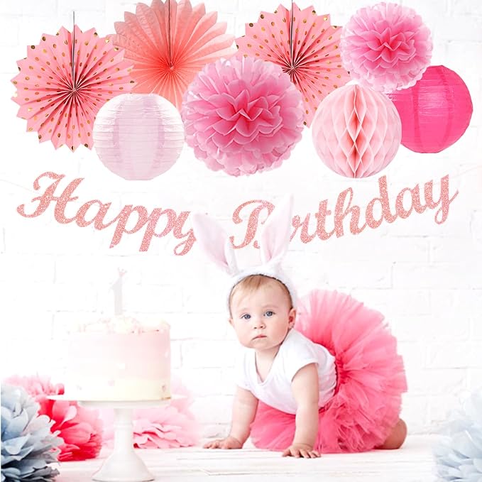 Light Hot Pink Birthday Party-Decorations - Image 6
