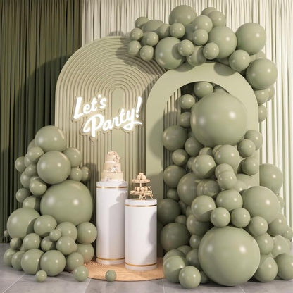 96Pcs 5/10/12/18 Inch Matte Sage Green Latex Balloon Garland Arch Kit | Olive by OWPFJG