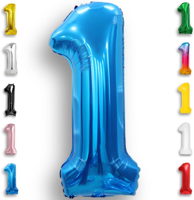 Blue Number Balloon 1 Mylar Foil Balloons 16 inch by Unknown