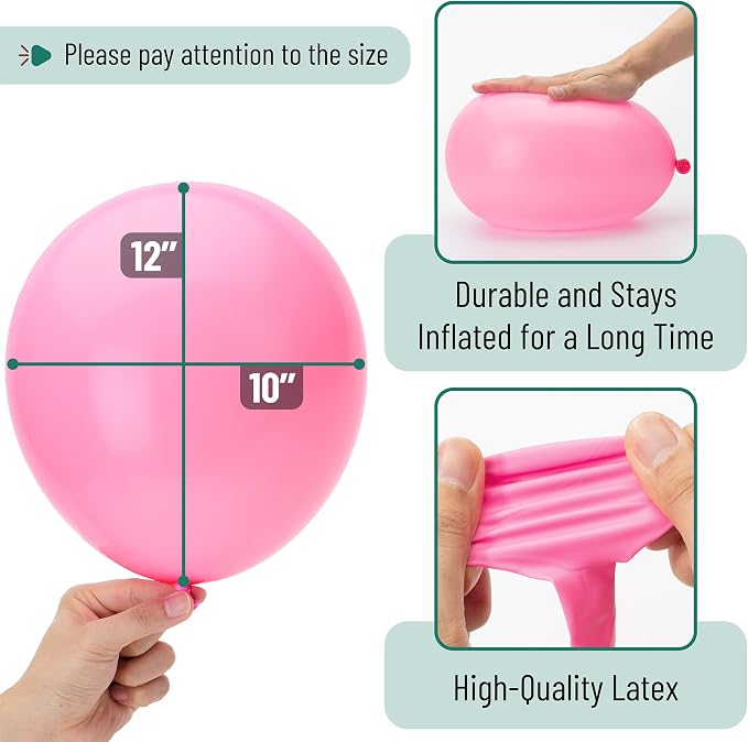 Mr. Pen- Pink Balloons, 12 Inch, 54 Pack, Baby Shower, Gender Reveal & Birthday - Image 3