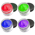 Temporary Hair Color Chalk, Hair Wax Color For Birthday,Party, Cosplay DIY, Halloween, Christmas (4, Red Blue Purple Green)