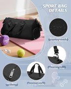 Gym Bag Womens,Travel Duffel Carry on Bag Sport Tote Bag Weekend Overnight Bag