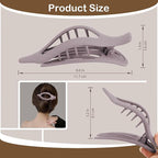 Big Hair Claw Clips 6-Pack 4.7" Non-Slip Hair for Women and Girls with Long, Thick Hair Jelly & Matte Clips (Duckbill-B 6pcs 4.7")