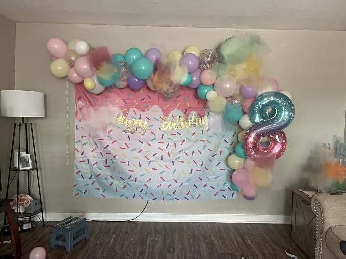 Number Balloons 3 Balloon for 3 Birthday Decorations, 40 inch Blue and Pink | - Image 2