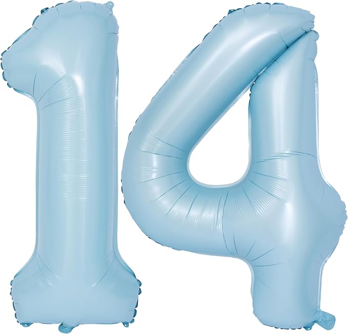 40 In Matte Blue Number Balloons Helium Foil Mylar Balloon Party Digital 14 | by Exquisitehighqualitypartydecorationstomeetyoureveryneed%EF%BC%81
