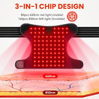 Viconor Red Light Therapy for Shoulder Pain Relife, Infrared Light Therapy for Body, Improve Joint Muscle， 660nm&850nm Red Light Shoulder Wrap with Massage, Black1