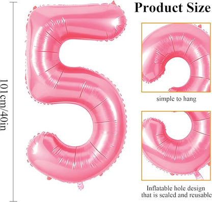 Number 65 Balloons for 65th Birthday Party Decorations, 0-100 Large No.65 - Image 2