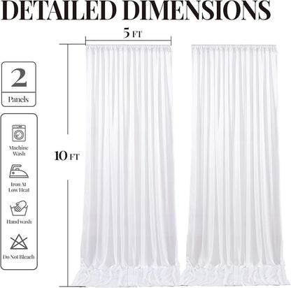 10x10ft White Glitter Backdrop Curtain - Image 9