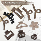 10PCS Non-Slip Hair Clips Jaw Clips for Thick Hair Clamp Flower Non-Slip Hair Accessories with Multi-Styles for Women Girls