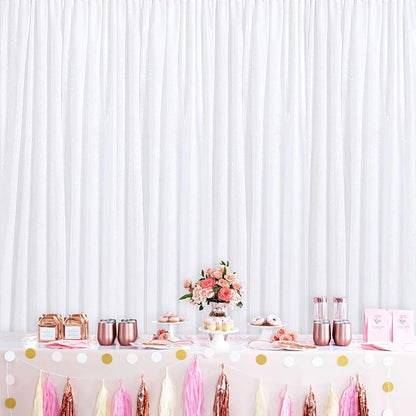 White Backdrop Curtain for Wedding Parties - Image 5