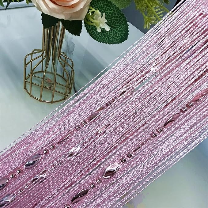 ave split 100cmX200cm Decorative Door String Curtain Beads Wall Panel Fringe - Image 3