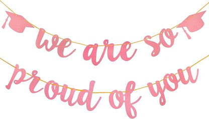 2026 Graduation Banners Party Decoration Rose Gold Glitter Graduate Banners | by SDKI