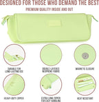 BAREFOOT CARIBOU Hair Tools Travel Bag and Heat Resistant Mat for Flat Irons, Straighteners, Curling Iron, and Haircare Accessories, 2-in-1 design, with Interior Pockets, Portable Organizer