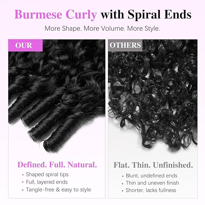 7x6 Burmese Curly Glueless Wigs Human Hair Pre Plucked Pre Cut 250% Density Drawstring Wig for Black Women 7x6 HD Lace Front Wigs Human Hair Glueless Wear and Go Nautural Color 34 Inch