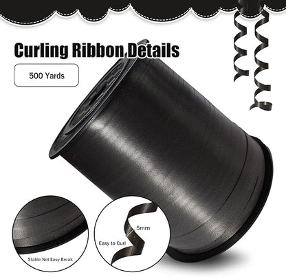 500 Yards Curling Ribbon， Black Balloon String Ribbon，for Gift Wrapping，Party - Image 2