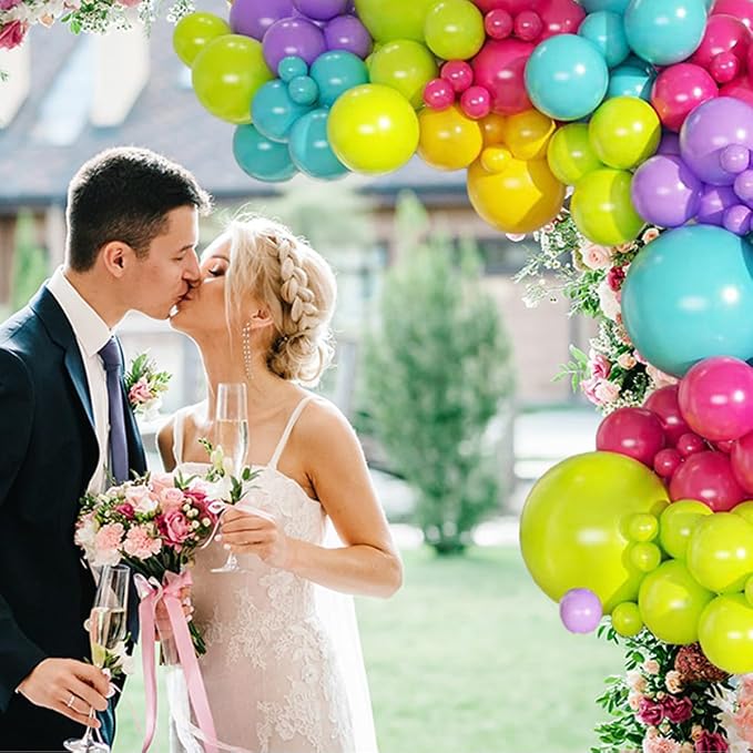 MEBAY Rainbow Balloons Garland Arch Kit - Image 7