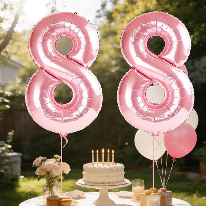 40 Inch Number 88 Balloons for 88th Birthday Party Decorations, 0-100 Jewelry - Image 3