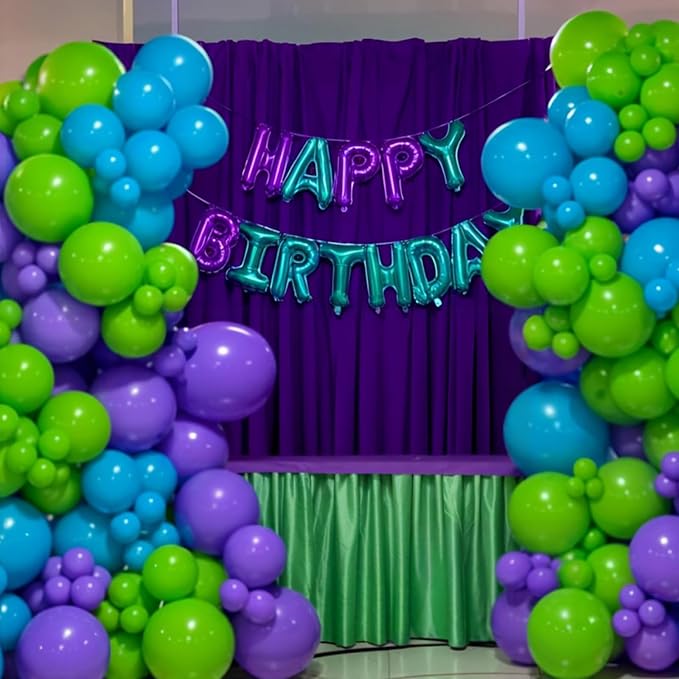 Green Purple Teal Balloons - Image 8