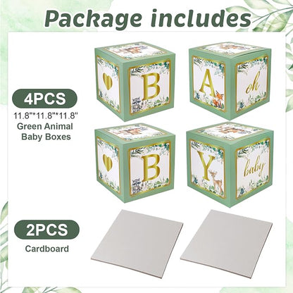 Sage Green Baby Boxes with Letters - Image 3