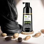 Black Hair Dye Shampoo- Gray Coverage, Herbal Natural 3 in 1 Hair Color Shampoo for Men & Women