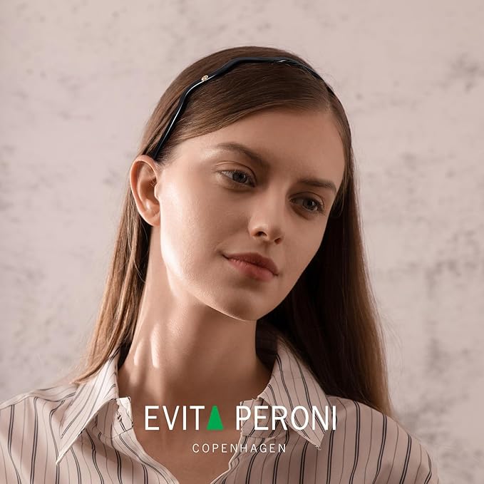 EVITA PERONI Wavy Glasses Headband Hair Band Designed for Eyewear, Comfortable Headbands for Women Fashion Thin Headbands Non Slip No Pressure, No Headache