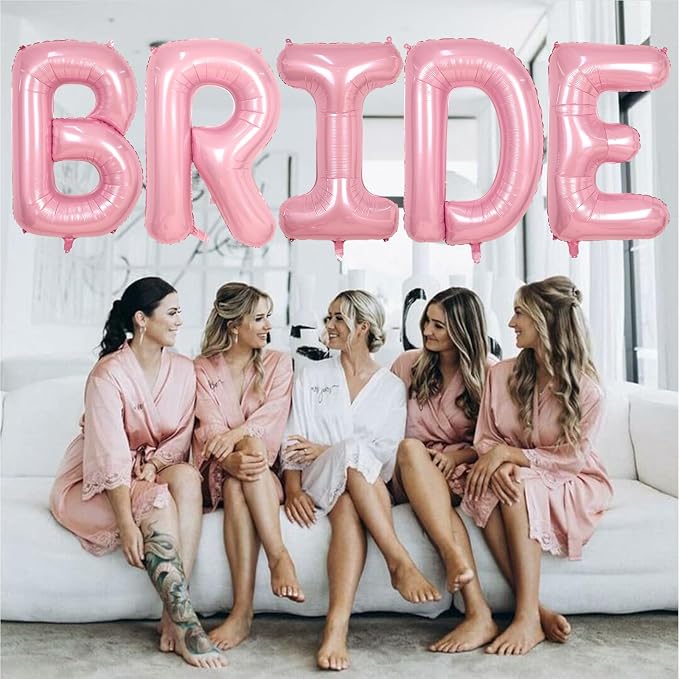 40 Inch Pastel Pink BRIDE Balloons Bachelorette - Image 4