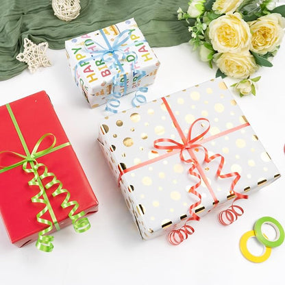 Inspire 180 Rolls 6 Colors Rainbow Curling Ribbon - Image 3