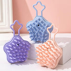 Silicone Scalp Massage Hair Washing Brush Wet and Dry Shampoo Brush Body Scrubber Bath Head Massage Brush