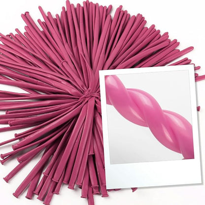 Rose Pink Long Balloons - Image 4