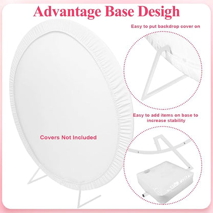 Round Backdrop Stand 7.2FT White Metal Circle Balloon Arch Frame | Metal Circle - Image 3