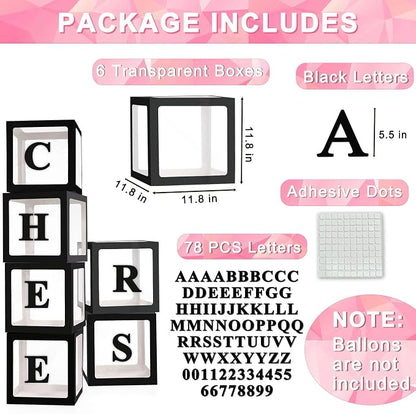 Black Transparent Balloon Boxes, Baby Boxes - Image 2