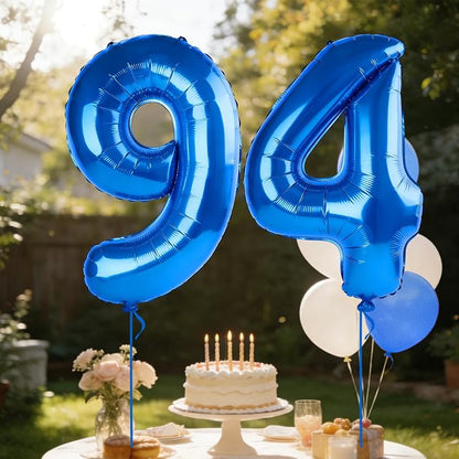 40 Inch Number 94 Balloons for 94th Birthday Party Decorations, 0-100 Dark Blue - Image 3