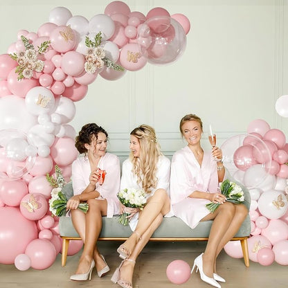 Light Pink Balloon Arch Kit, Baby Pink White Balloon Garland Kit | 126Pcs - Image 5