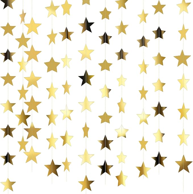 Patelai 130 ft Star Garland Banner Decor by Patelai