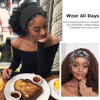 DRESHOW 4 Pack Turban Headbands for Women Wide Vintage Head Wraps Knotted Cute Hair Band Accessories