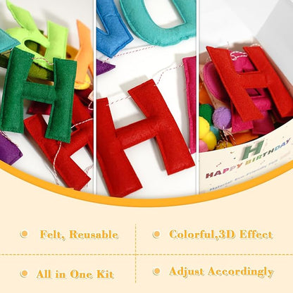 4PCS Pre-Strung Happy Birthday Banner - Image 7