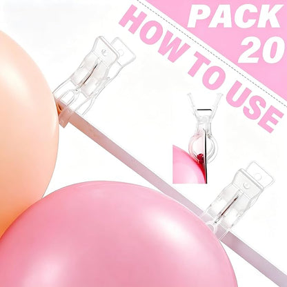 20 Pack Balloon Arch Clips, 3.5 Inch Heavy Duty Transparent Spring Clamps - Image 3