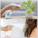 2 Pack Glass Spray Bottles with Silicone Sleeve, 16 oz Empty Refillable Containers with Adjustable Spray Nozzles, Spray Bottles for Hair, Cleaning Solutions and Plants Blue&Pink