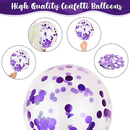 Isndare Purple Black Balloons, 12 Inch Dark Purple Light Balloons - Image 9